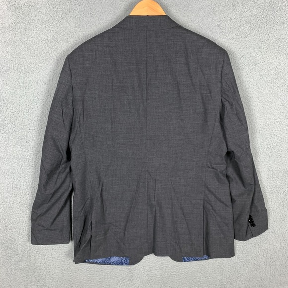Indochino Blazer Mens Custom 42R Gray Stretch Wool Blend Newbury 56 Suit Jacket - Picture 7 of 14